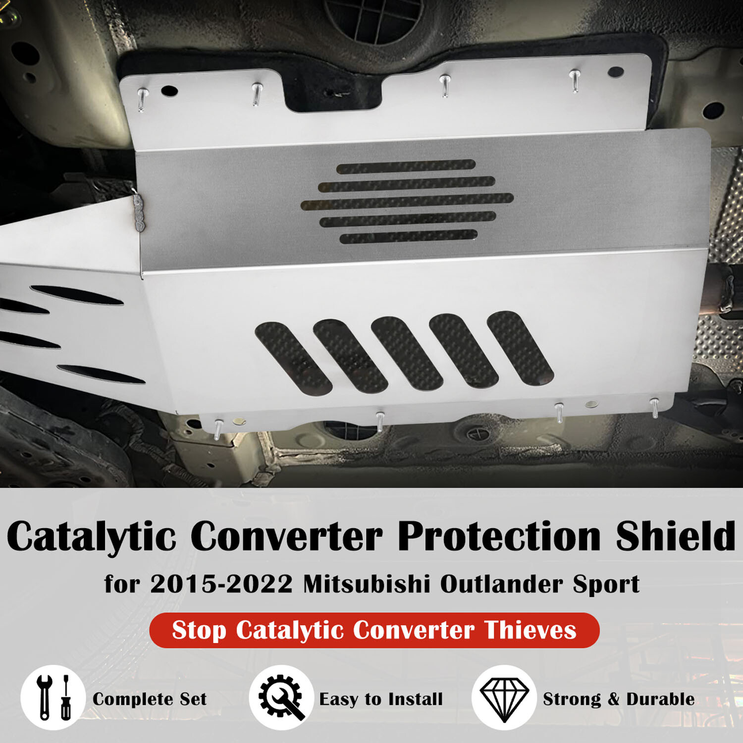 For 2015-2022 Mitsubishi Outlander Sport Catalytic Converter Anti Theft Shield