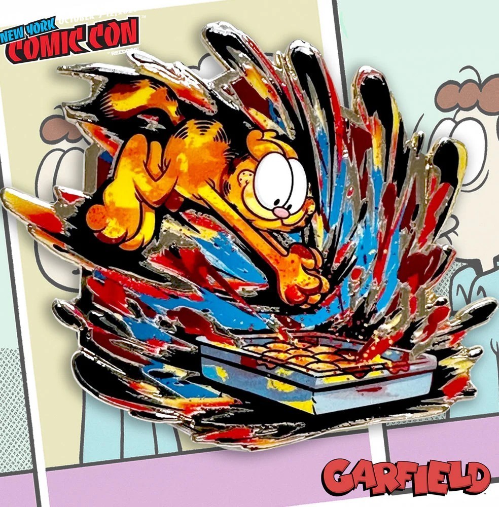 Garfield Lasagna Painterly Series pin Zen Monkey NYCC 2025 limited edition 125