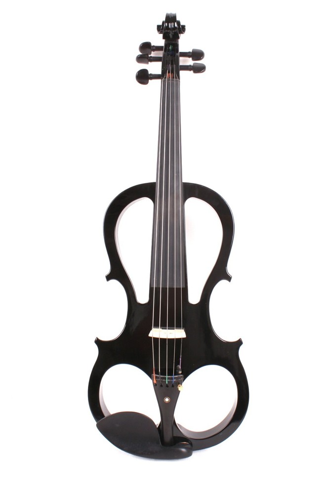5 String Electric Violin 4/4 Silent Solid wood Nice Tone Free Case Black#EV5