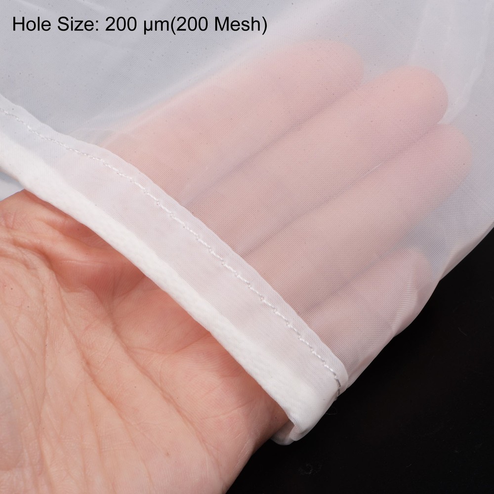 200 Mesh Paint Filter Bag 17.7" Dia Nylon Strainer with Drawstring for Filtering
