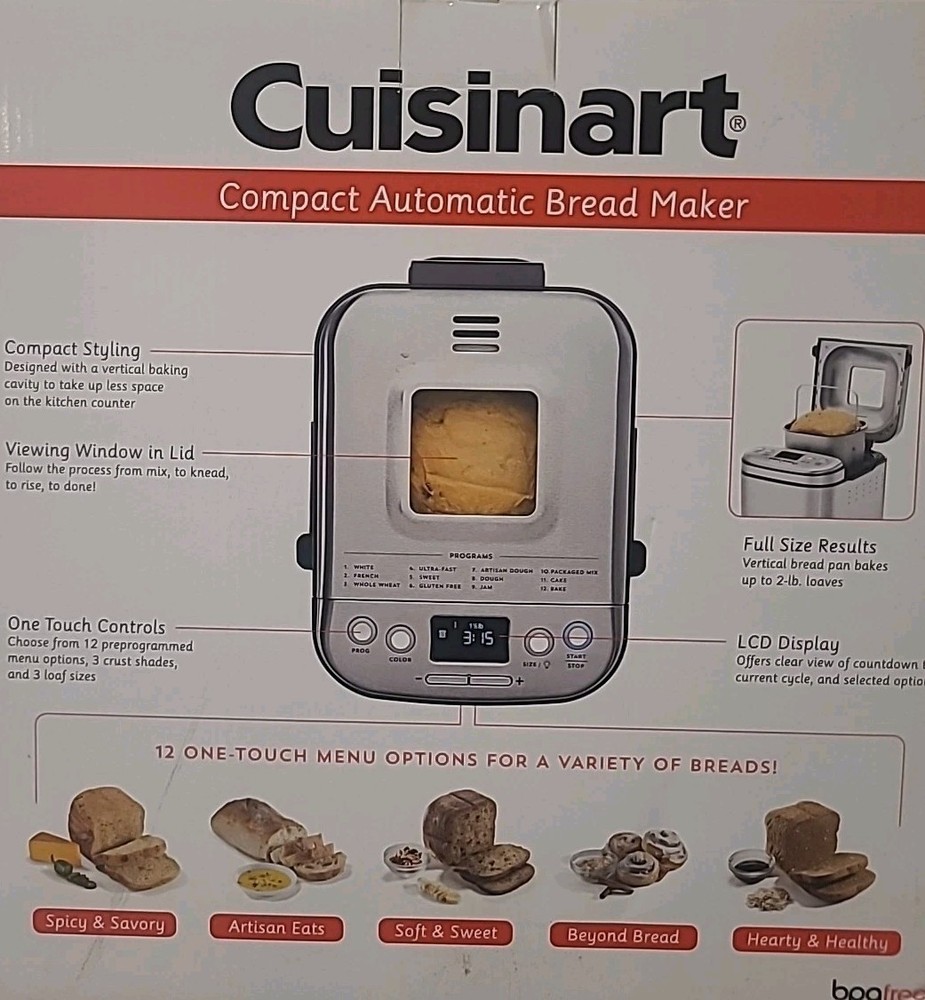 Cuisinart CBK-100 Compact Automatic Bread Maker - Silver