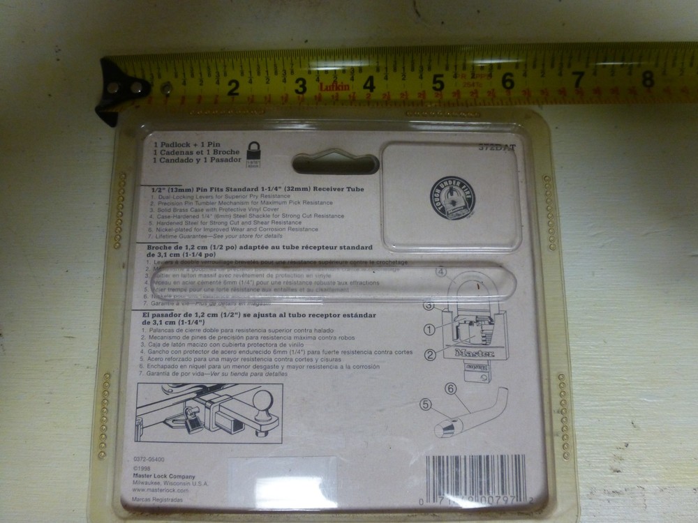 Master Lock 372DAT Class II Receiver hitch lock