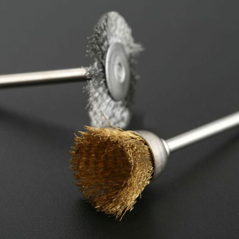 24pcs Soft Rotary Tool Brass Wire Brush Cleaning Polishing Dusting Set Element