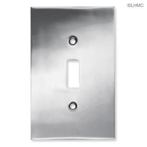 Single Switch Concave Wall Plate Polished Chrome L-66896