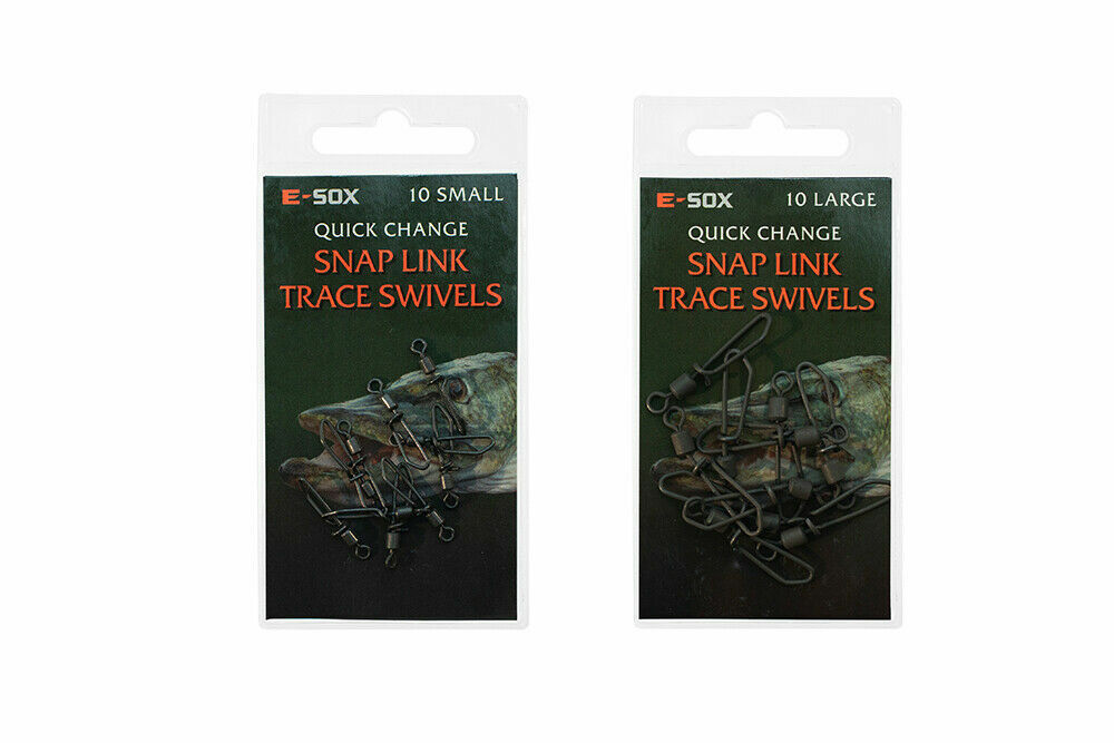 Drennan E-sox Pike Quick Change Snap Link Trace Swivels - Small & Large