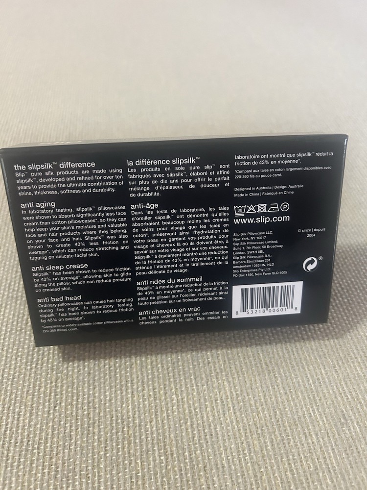 SLIP Queen Size Pillowcase Black