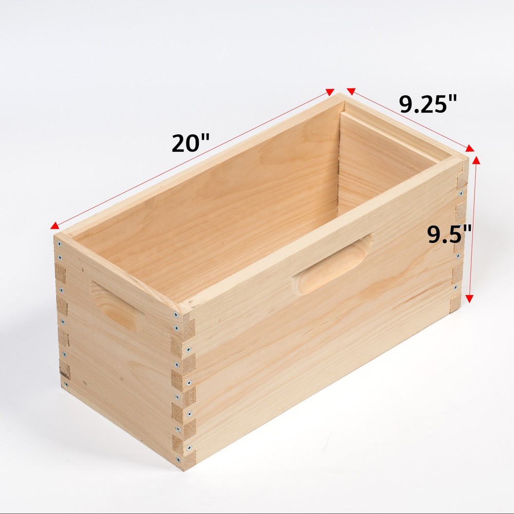 5 Frame Deep Nuc Assembled Beekeeping Box, Plastic Foundation Frames, Amish Made