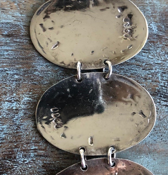 Vintage 900 Silver Panel Bracelet