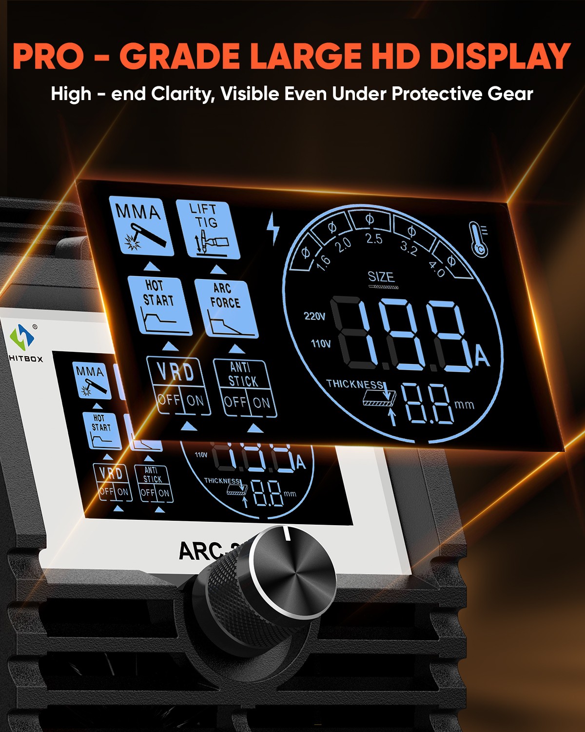 2-in-1 HITBOX 200A Stick Welder 110V ARC MMA Lift TIG Welding Machine NEW