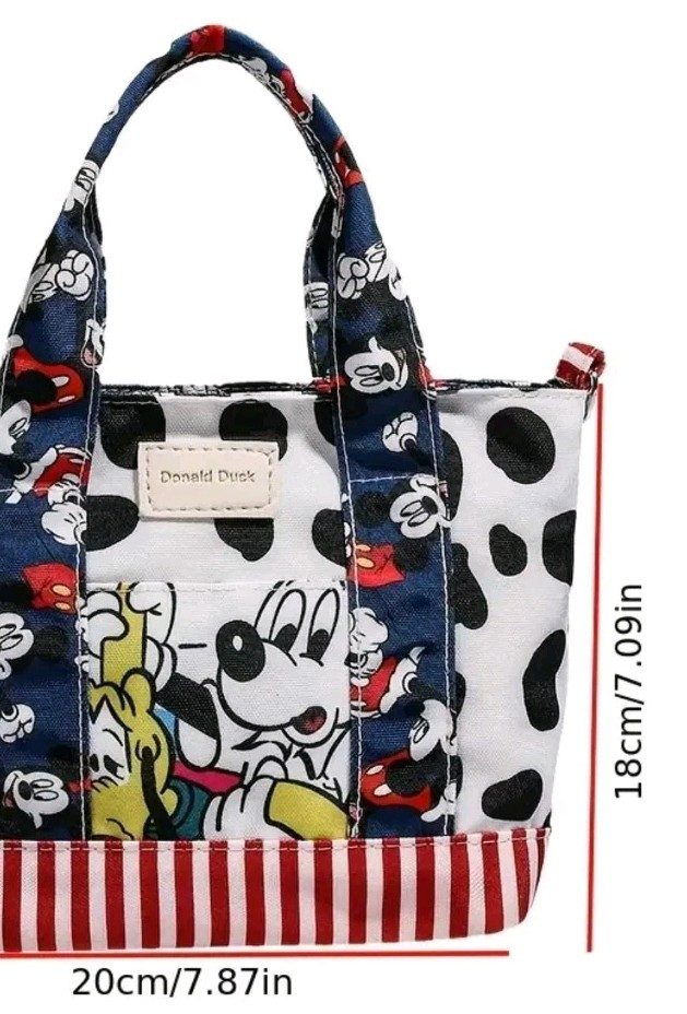 Disney Mickey Mouse ✨Canvas Handbag By Donald Duck Design ✨
