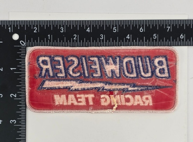 Budweiser Racing Team Patch Vintage Embroidered