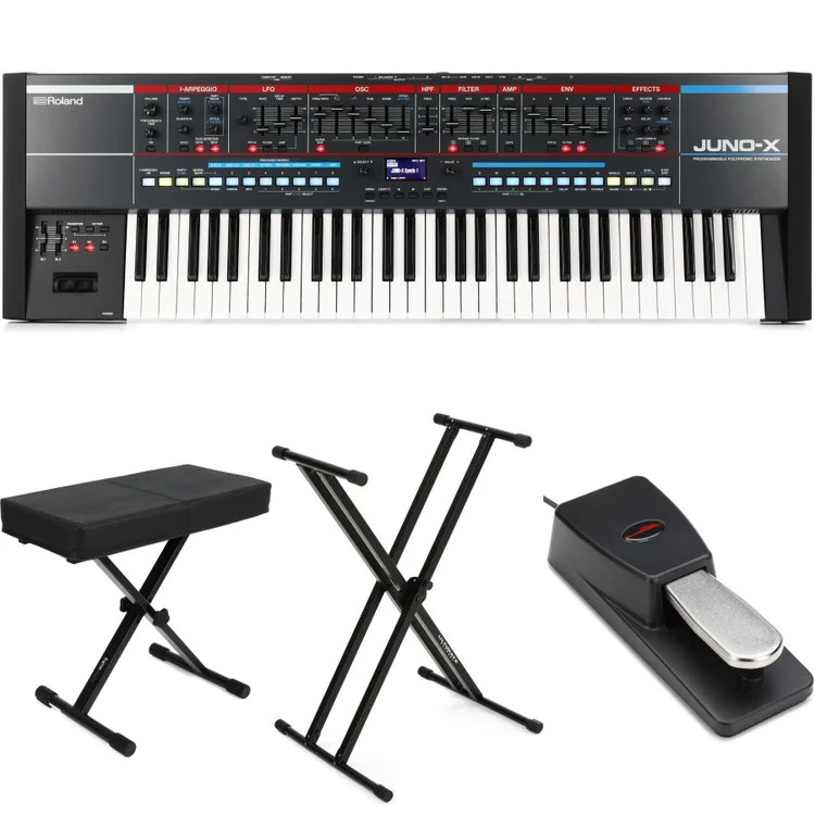 Roland JUNO-X 61-key Synthesizer Essentials Bundle