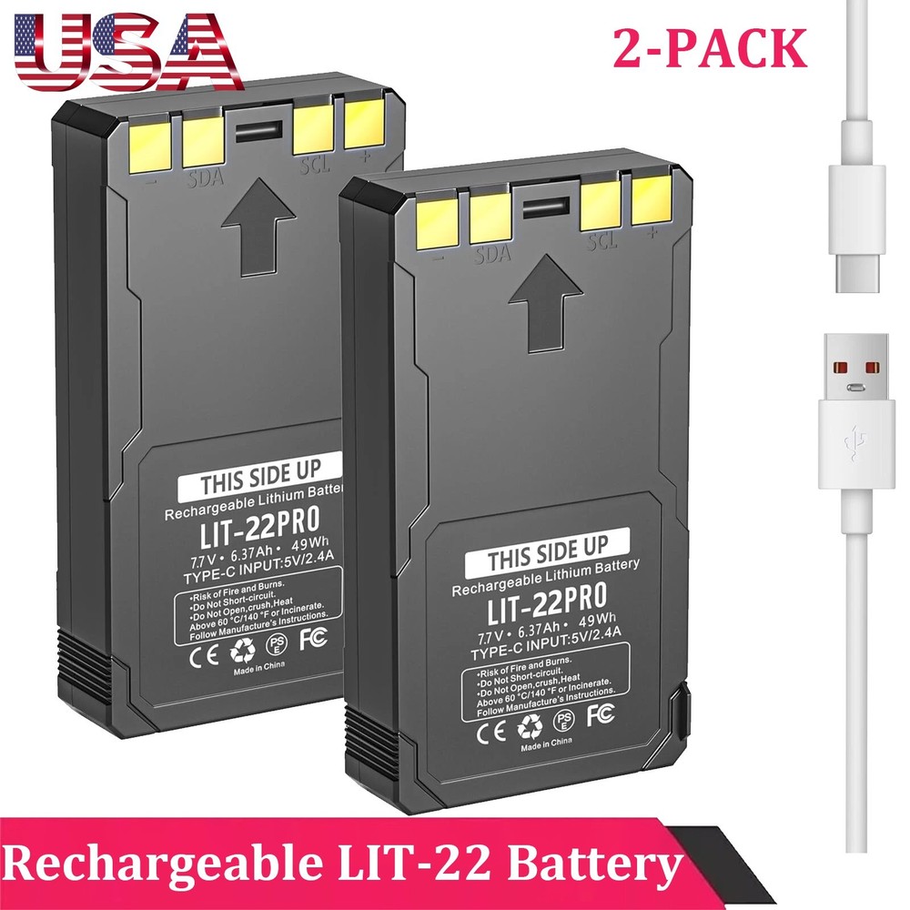 2-PACK Rechargeable LIT-22 Battery Compatible For Trail Camera Flex-M Flex G-36