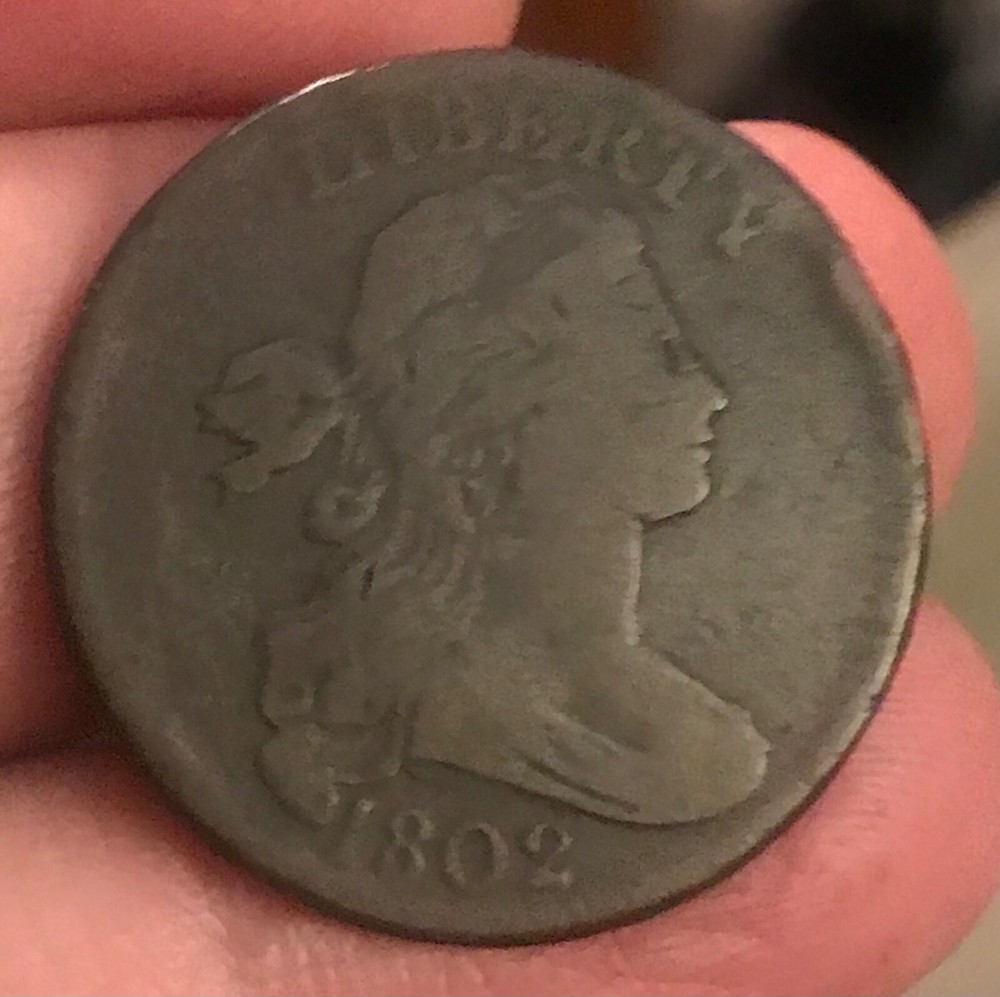 1802 large cent , VG ++ near fine