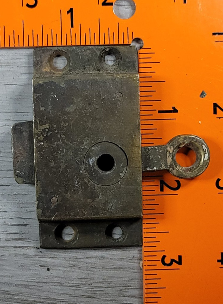 Antique Transom Window Latch Catch Ring Pull Brass Casement