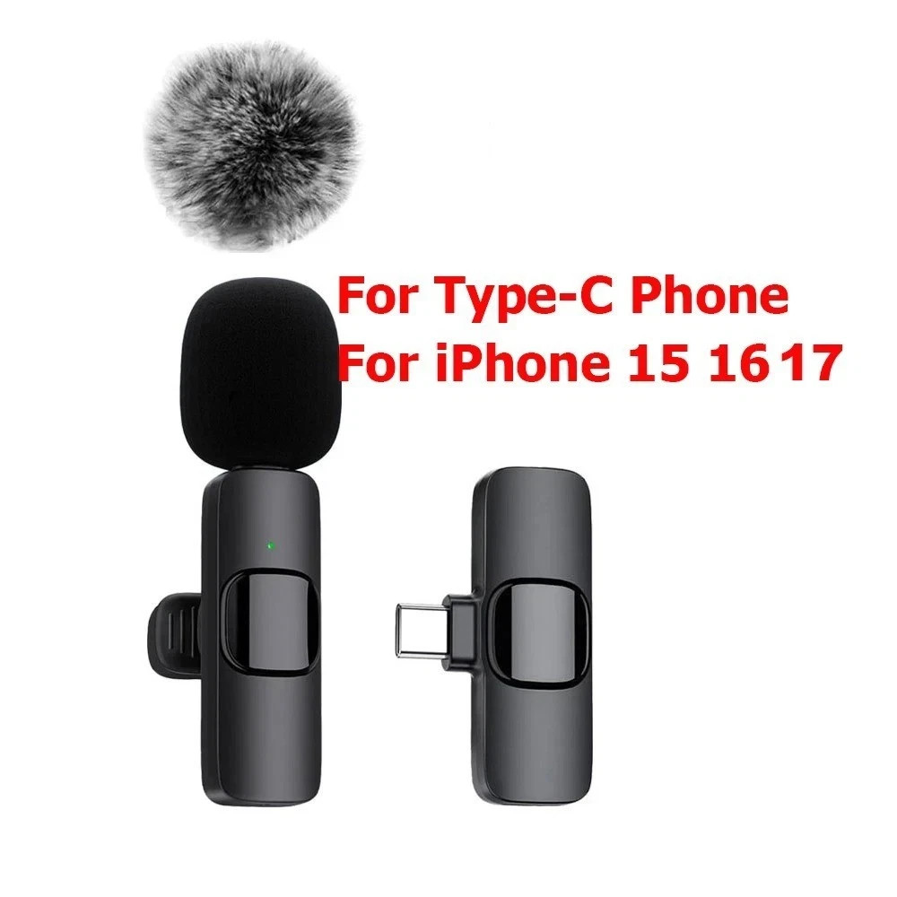Microphone Wireless Audio Video Recording Mini Mic For Android/iPhone