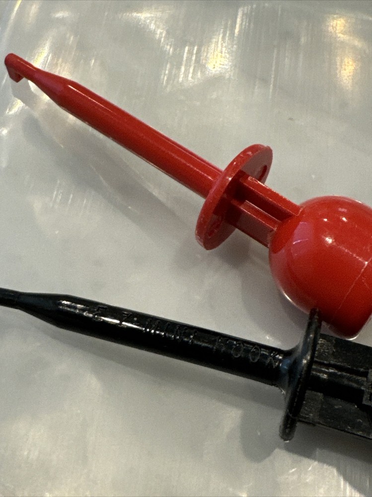 (2 qty) E-Z Hook Test 2-1/4" Long Red & Black