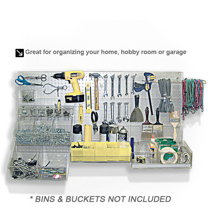 Azar Displays Pegboard Wall Panel Storage Solution, Size: 24"x 48" (CLEAR...