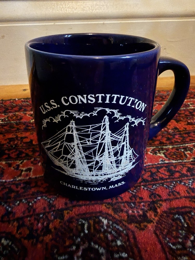 USS Constitution Blue Coffee Mug