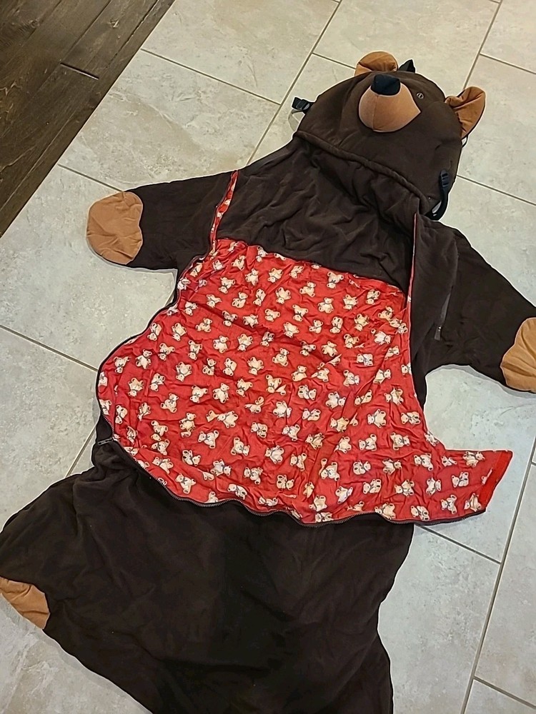 Vintage Wildkin Bear Sleeping Bag Backpack
