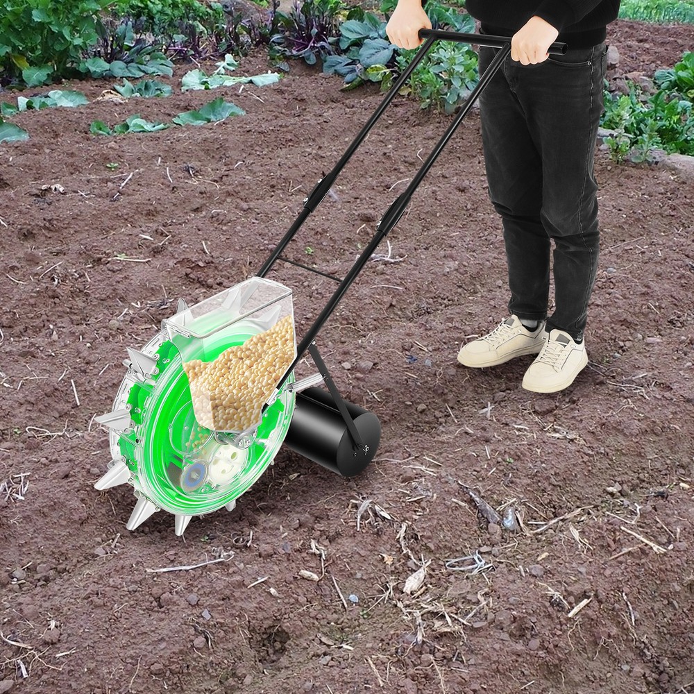 Hand-push Roller Seeder Peanut Corn Fertilizer Applicator Manual Seeding Tool
