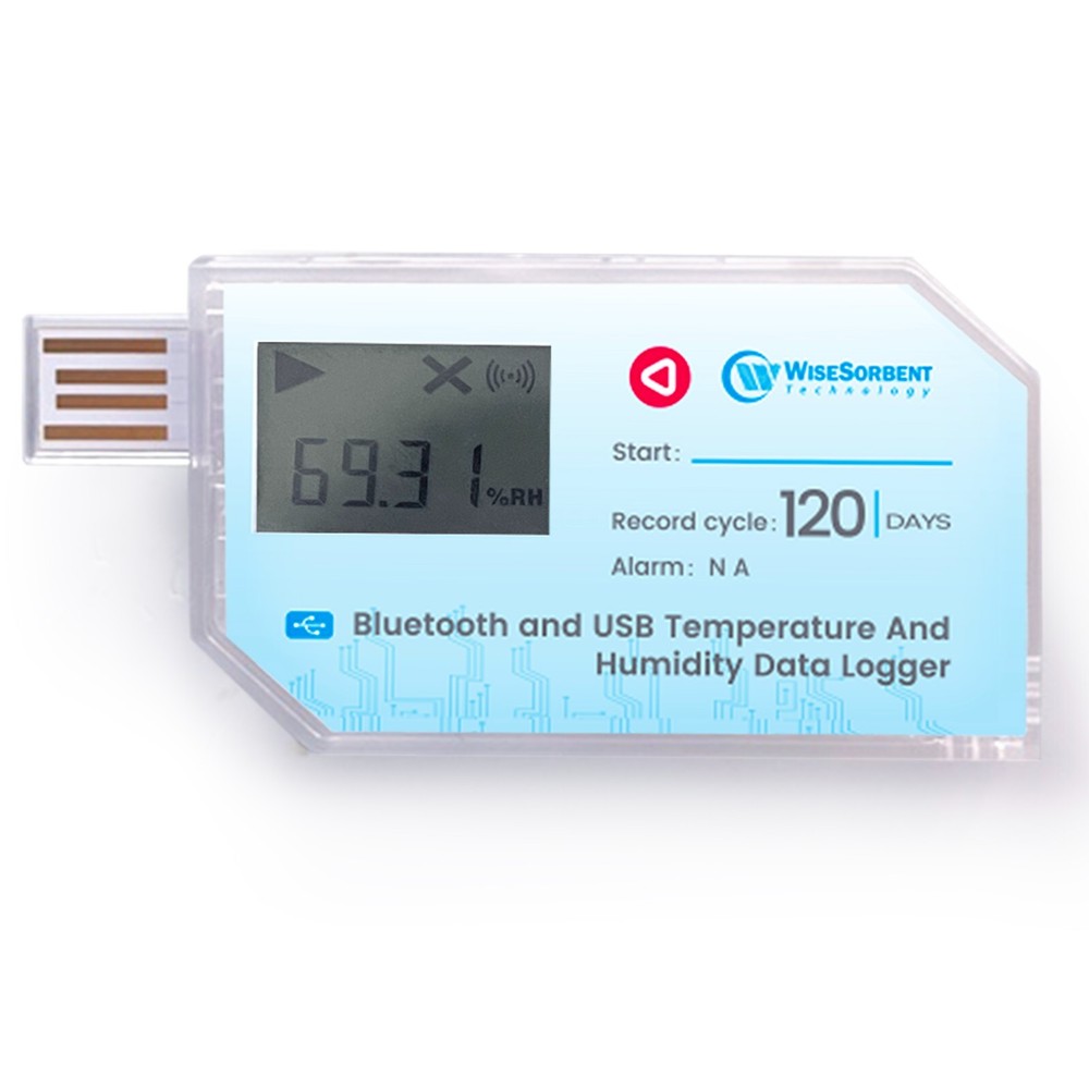 2Pcs Data Logger, Temperature and Humidity with LCD, USB, Bluetooth & App
