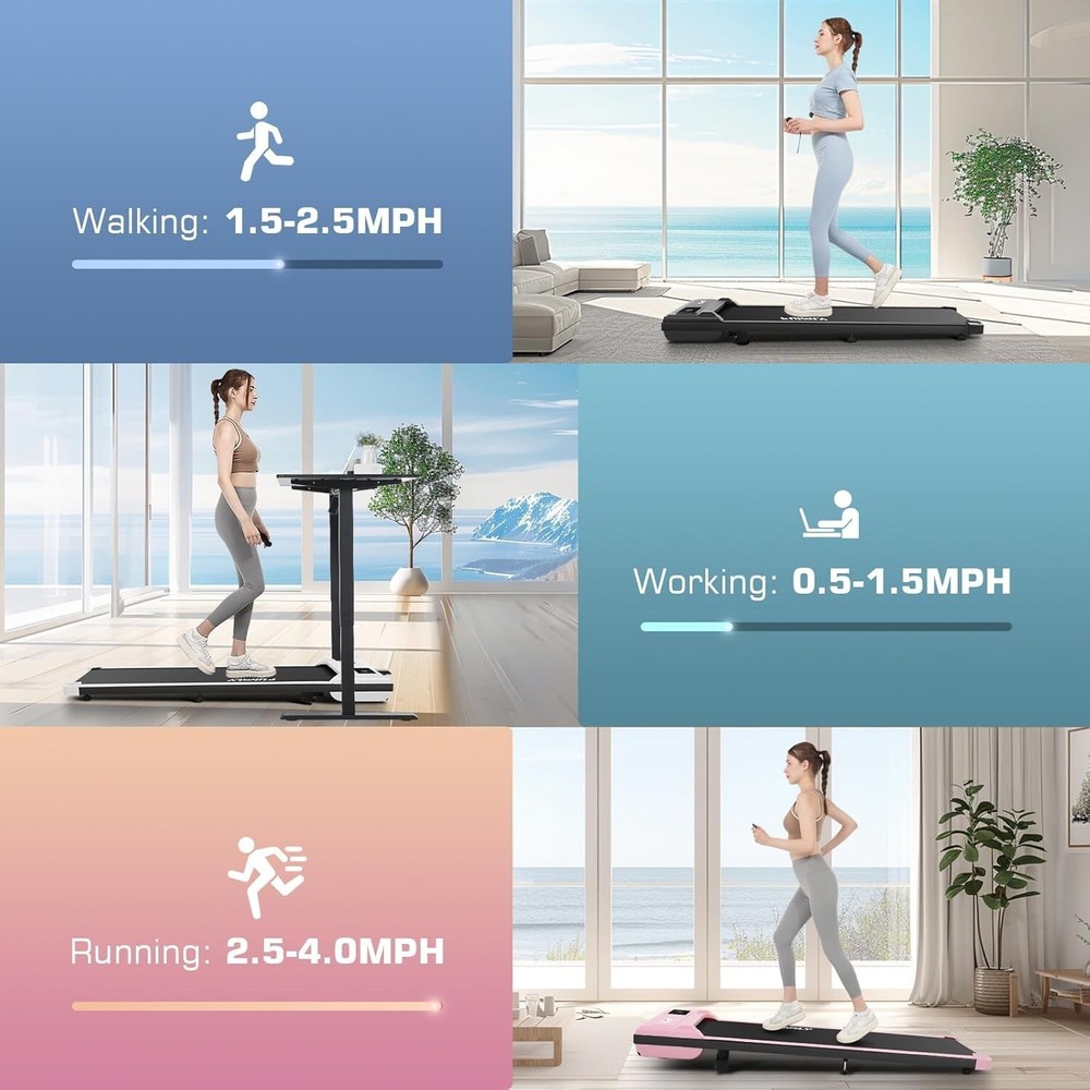 2.5HP Folding Treadmill for Home withLED Display/Dual Control/12 Preset Programs