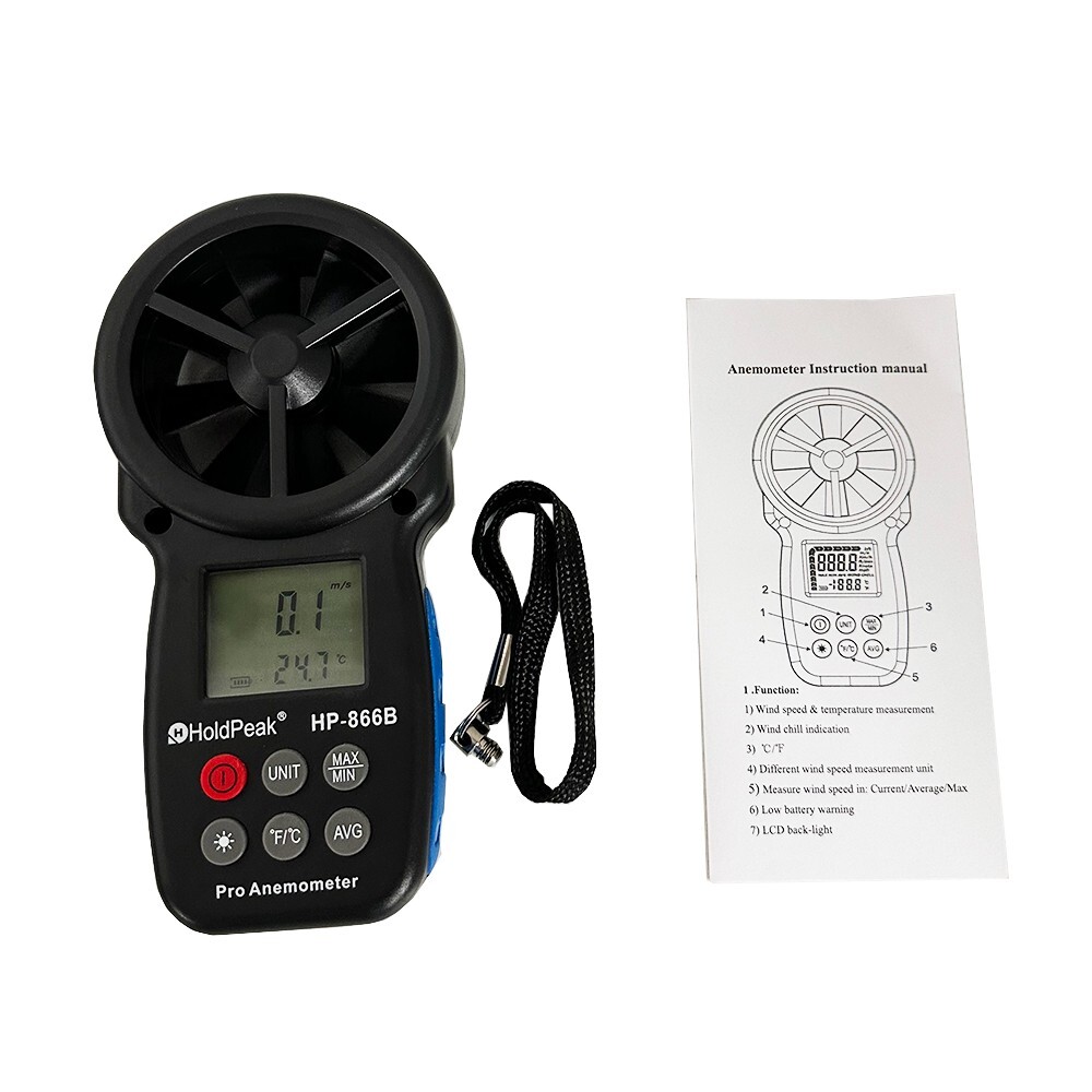 Digital Anemometers Wind Chill Indication Function Wind Speed Range 0.3~30m/s
