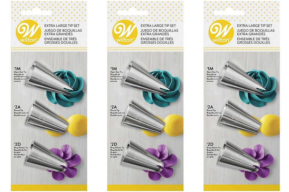 Wilton Extra Large Decorating Tip Set, 3-Piece (3-Pack)