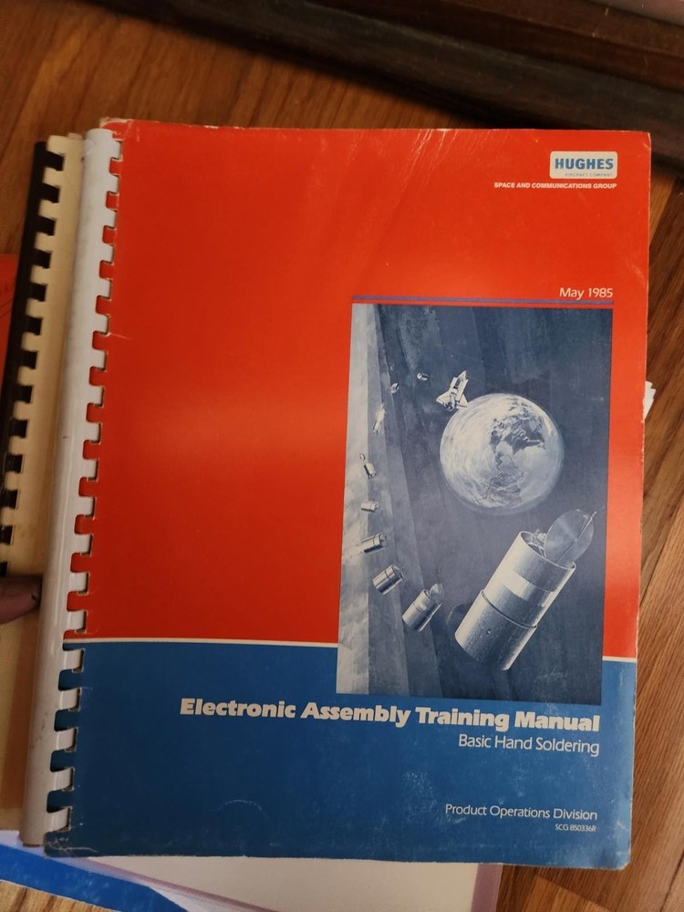 Basic Hand Soldering" training manual from Hughes Space Vintage Aerospade