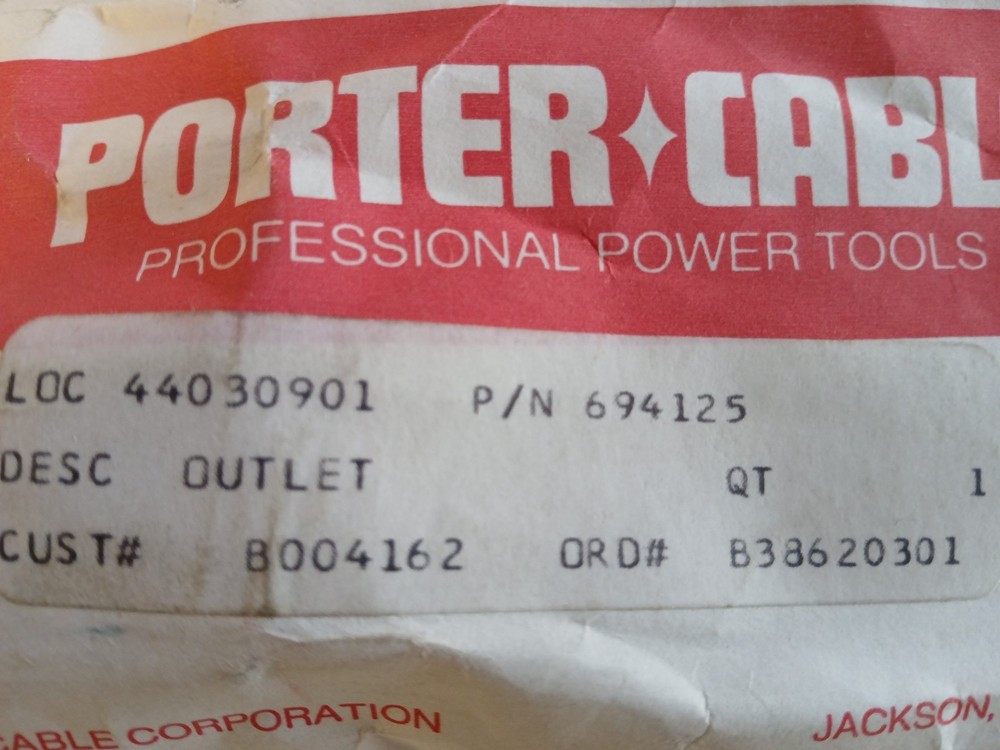 Porter-Cable 694125 Outlet