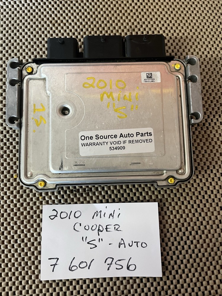 2010 Mini Cooper S AT ECU 7601756 ECM PCM Engine Control Module