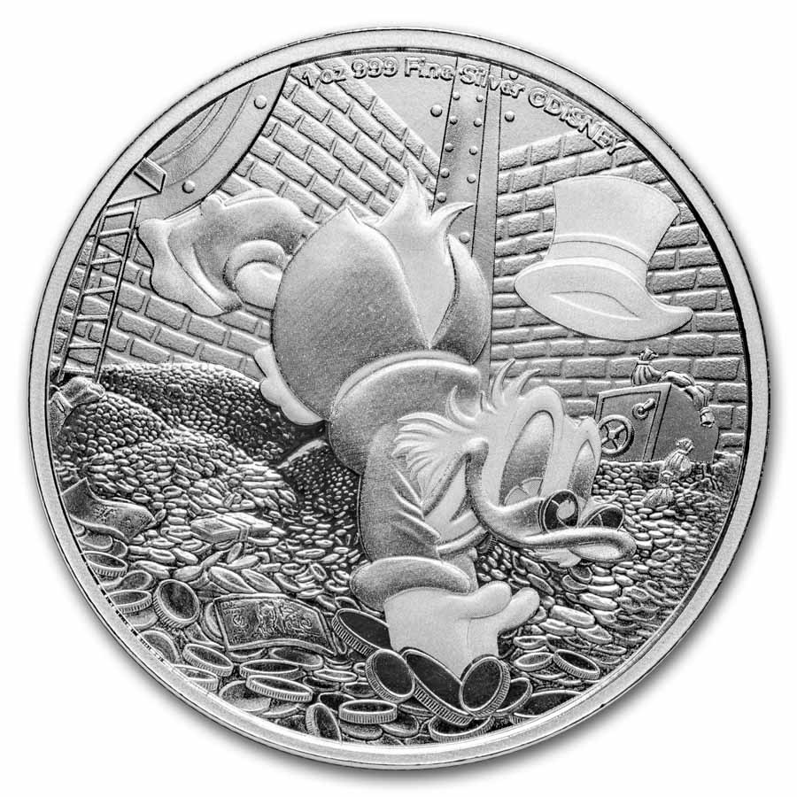2025 Niue 1 oz Silver $2 Disney's Scrooge McDuck BU-Pre-Sale