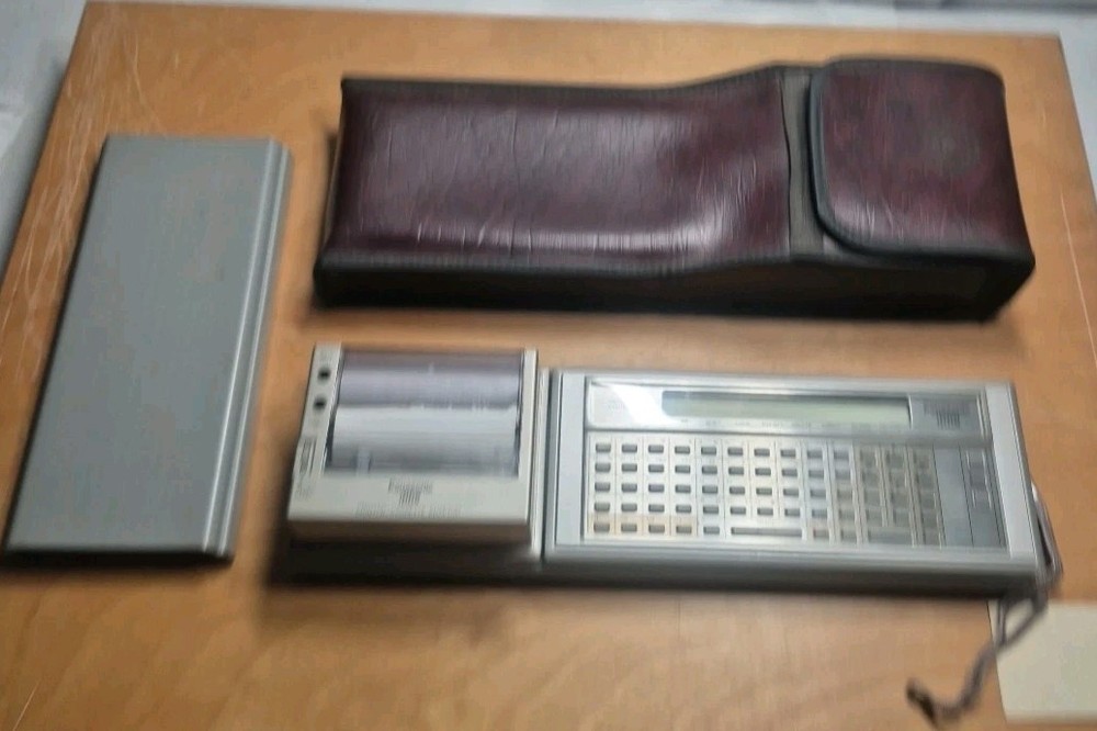 Vintage Panasonic RL-H1400 HHC Computer - with printer / leather case untested