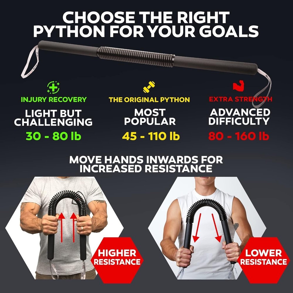 Python Power Twister Bar for Upper Body Strength – Adjustable Resistance Workout