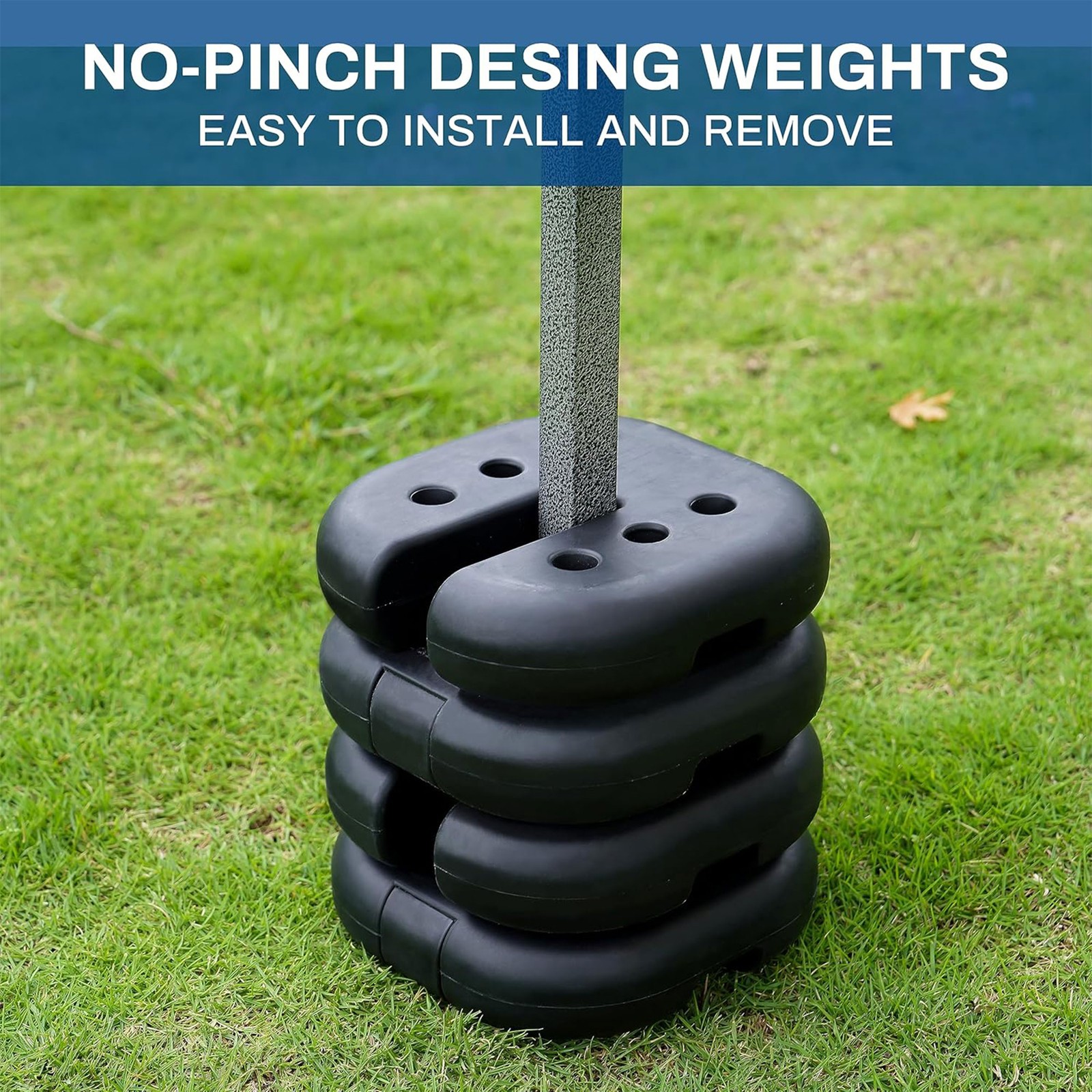 Elevon 4 Pack Canopy Weights to Secure Outdoor Tents, Canopies, Umbrellas, Black