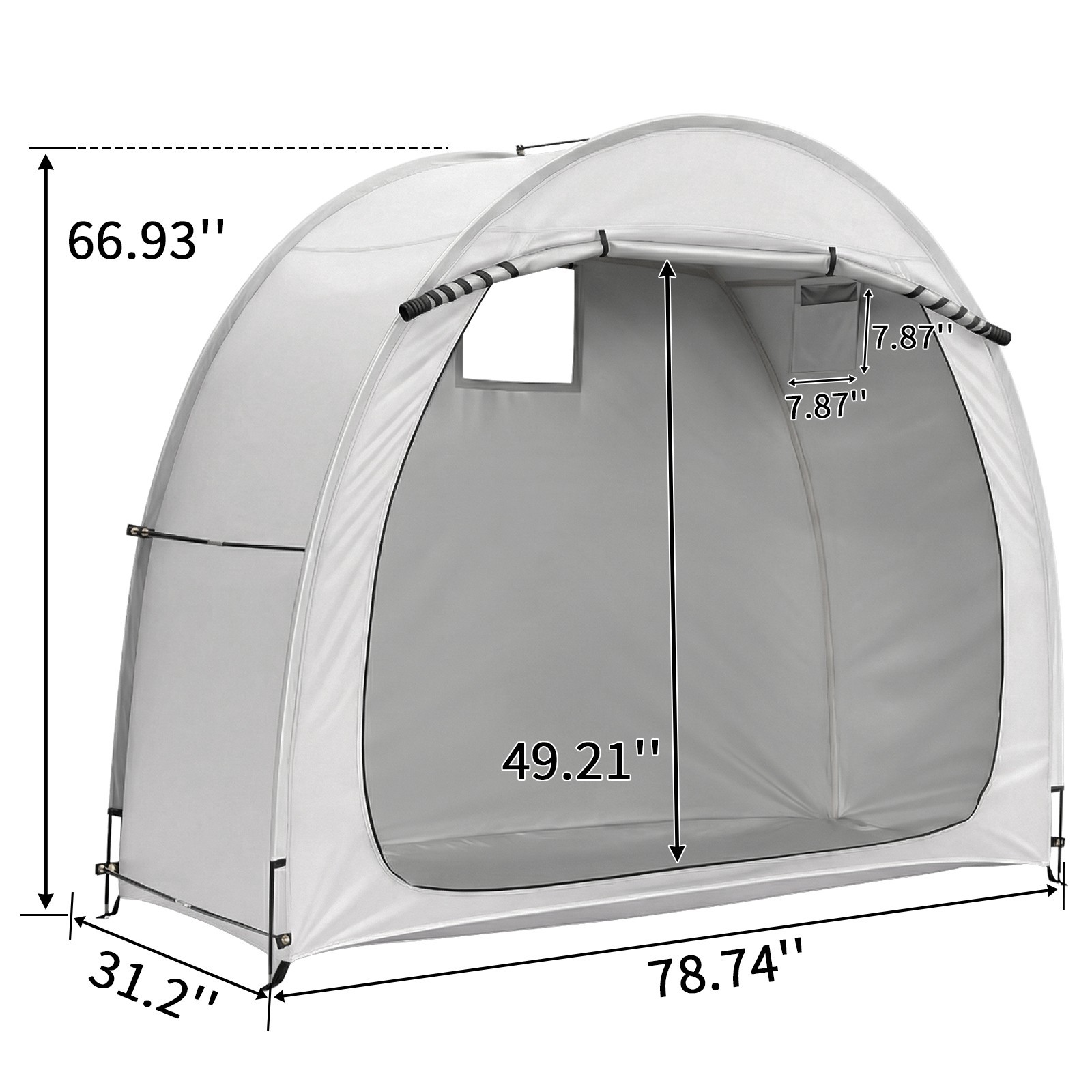Storage Tent Shed Outdoor Waterproof Bicycle Covers Shelter for Bikes Lawn Mower