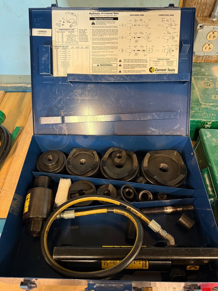 Used - Current Tools Hydraulic Knockout Set Model 154 PM