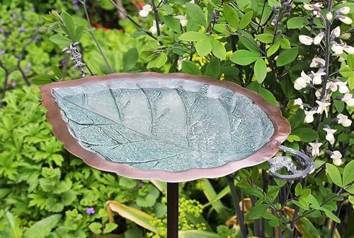 Aspen Leaf Birdbath- Stake