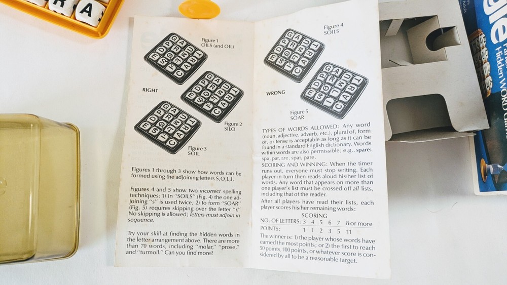 1976 Game Boggle Parker Brothers