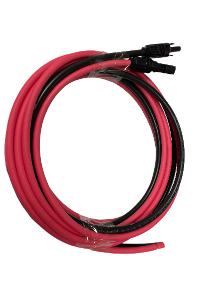 Pair Black+Red wires, Solar Panel wire 8 AWG with 2 Connectors,PT, UL listed