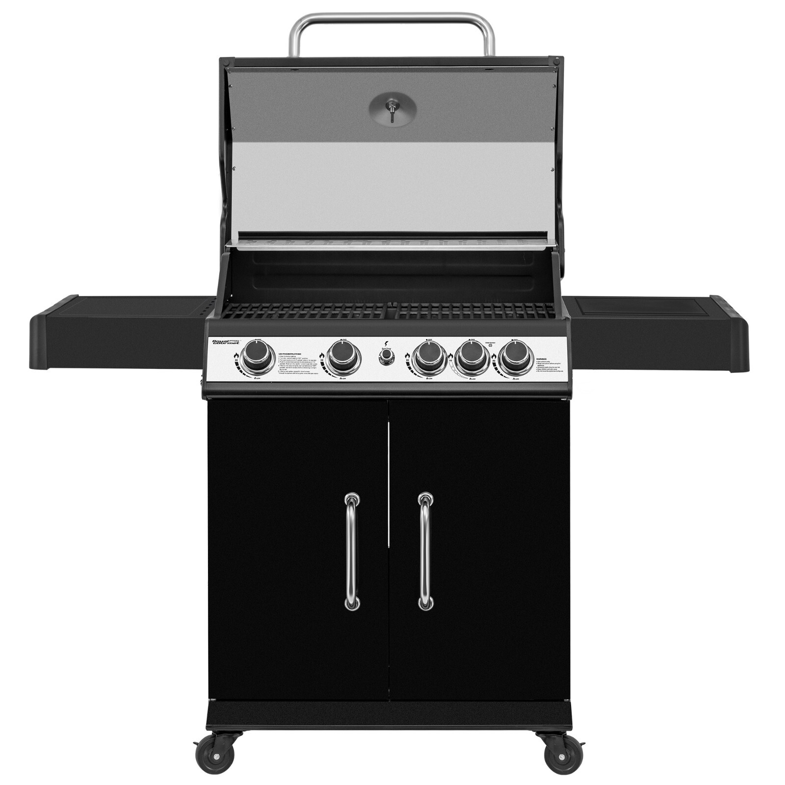 Royal Gourmet 4-Burner Gas Grill with Lidded Side Burner Cabinet Style Gas Grill
