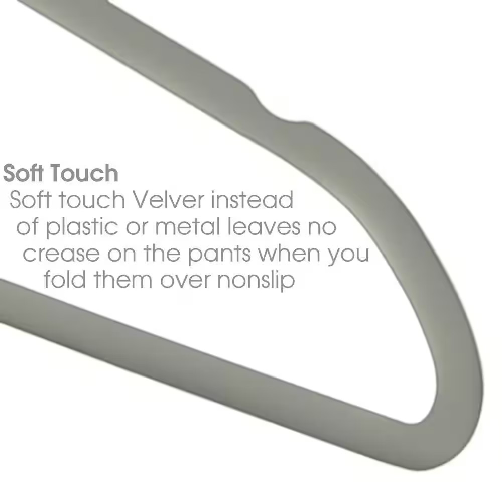 Gray Plastic Hangers 50-Pack