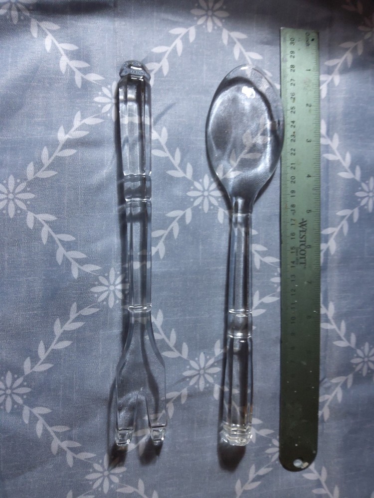 Crystal Cut Salad Servers Serveware