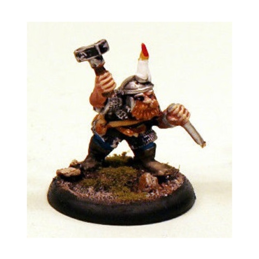 Alternative Armies Pro-Painted Dwarf Dwarf w/Hammer & Chisel Pack New