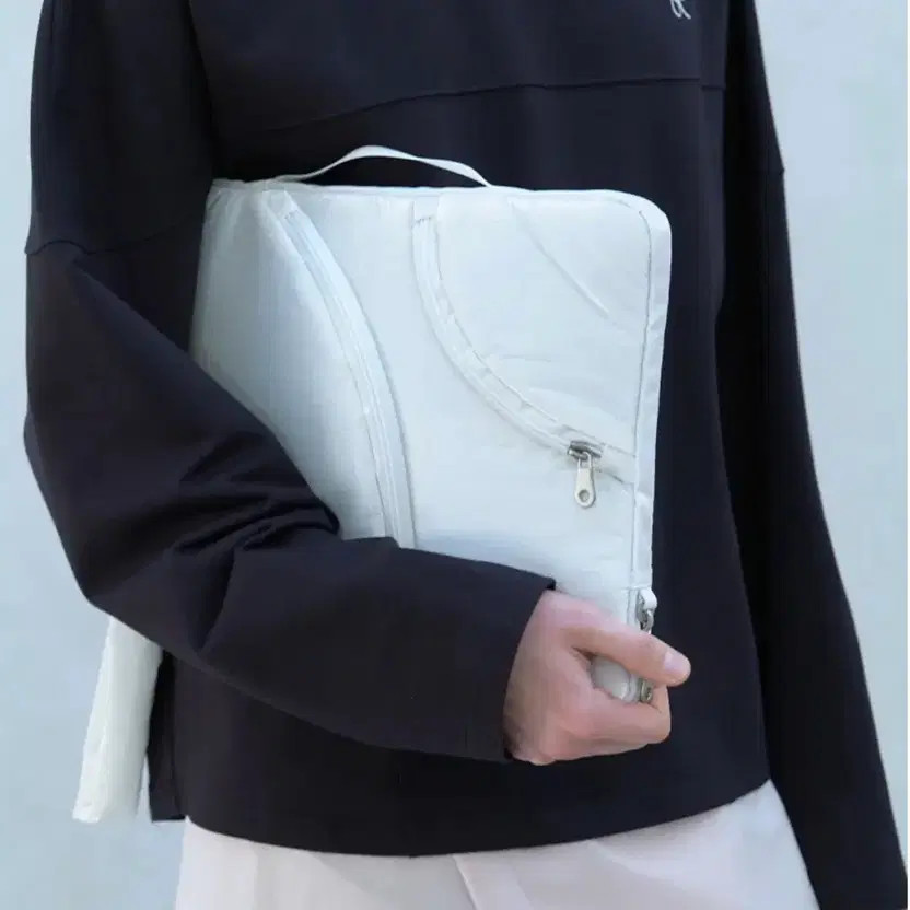 White Padded Laptop Pouch Cozy and Safe for Notebook