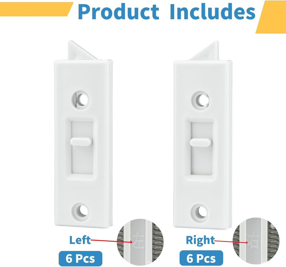 12 Pcs Window Latch Locks Spring Loaded Window Tilt Latch Replacement Part by ,V