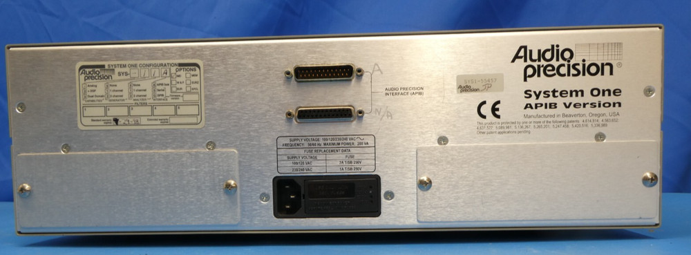 Audio Precision SYSTEM ONE SYS-11A (SYS1-55457) with manual