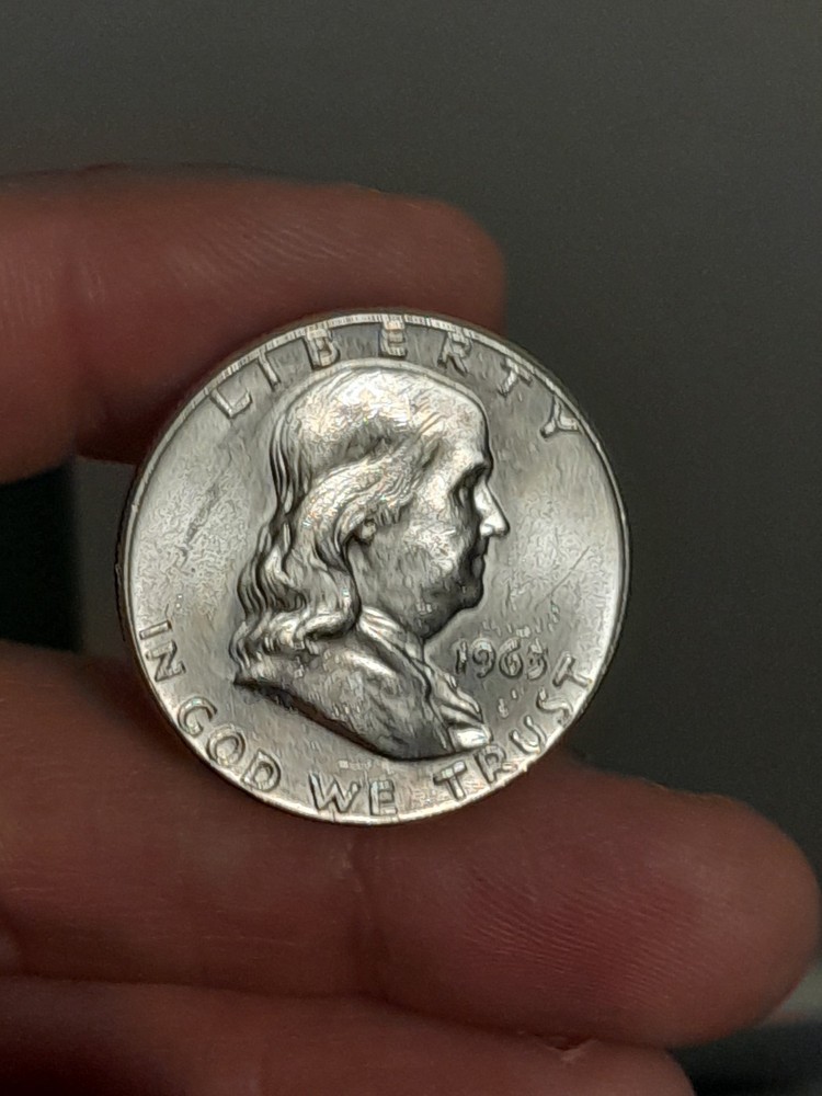 1963- P Franklin Half Dollar BU #7