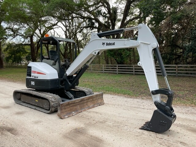 2016 BOBCAT E45 MINI EXCAVATOR - 2 SPEED - KUBOTA DIESEL ENGINE